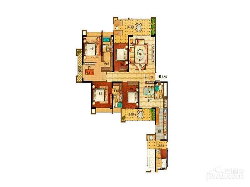 融侨外滩5室2厅4卫252㎡户型图