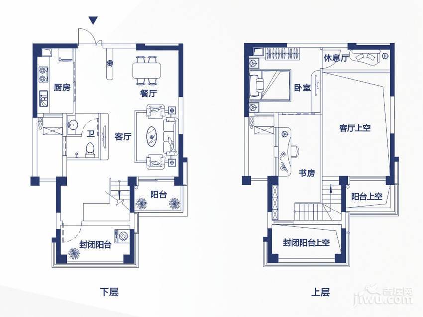 融信澜郡2室2厅1卫110㎡户型图