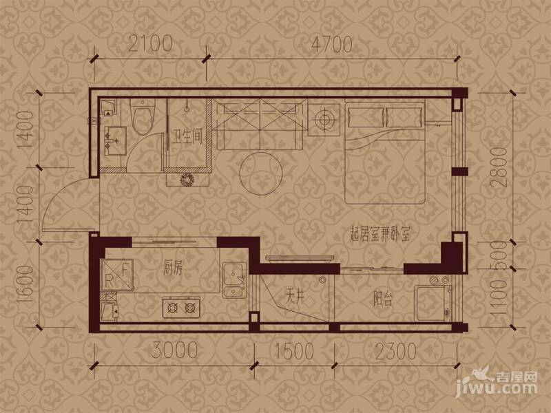 水榭芳庭花园3室2厅2卫122㎡户型图