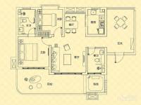 陶然湾黄金泉2室2厅2卫84㎡户型图
