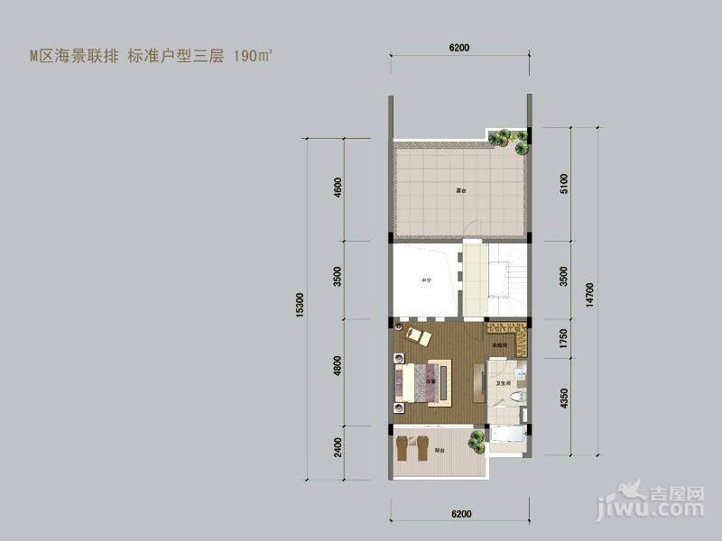 海南陵水富力湾普通住宅190㎡户型图