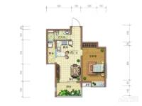 五指山水林溪1室1厅1卫65㎡户型图