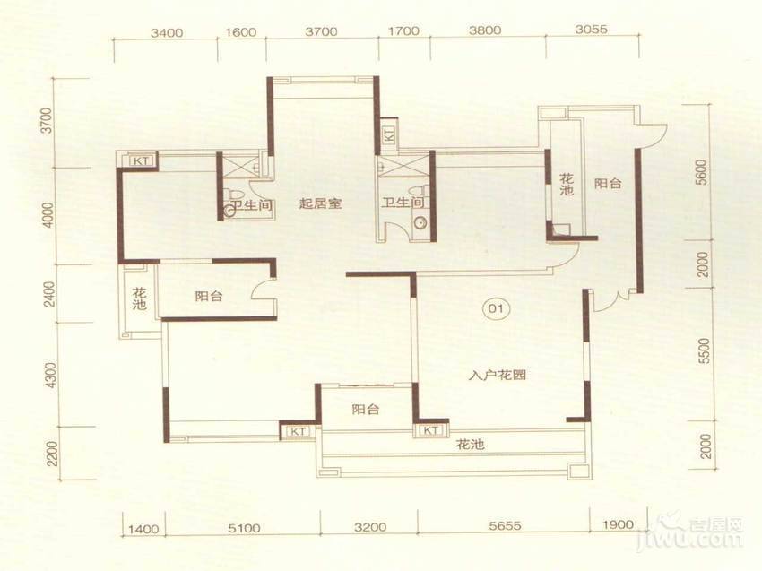 依云上城4室2厅3卫190㎡户型图