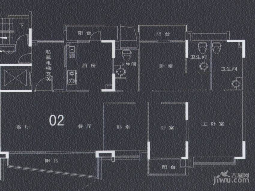 凯德瀚城4室2厅3卫183㎡户型图