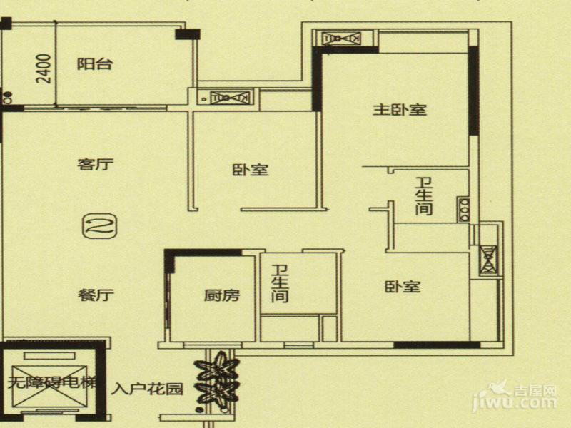 尚观御园3室2厅2卫93㎡户型图