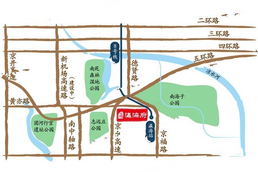 瀛海府位置交通图