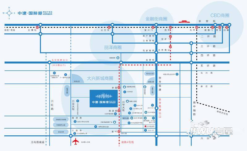 中建国际港位置交通图图片