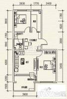 高教新城·学区嘉园2室1厅1卫87㎡户型图