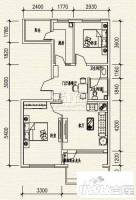 高教新城·学区嘉园2室1厅1卫86㎡户型图