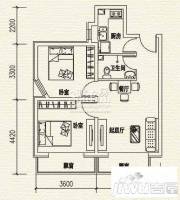 高教新城·学区嘉园2室2厅1卫户型图