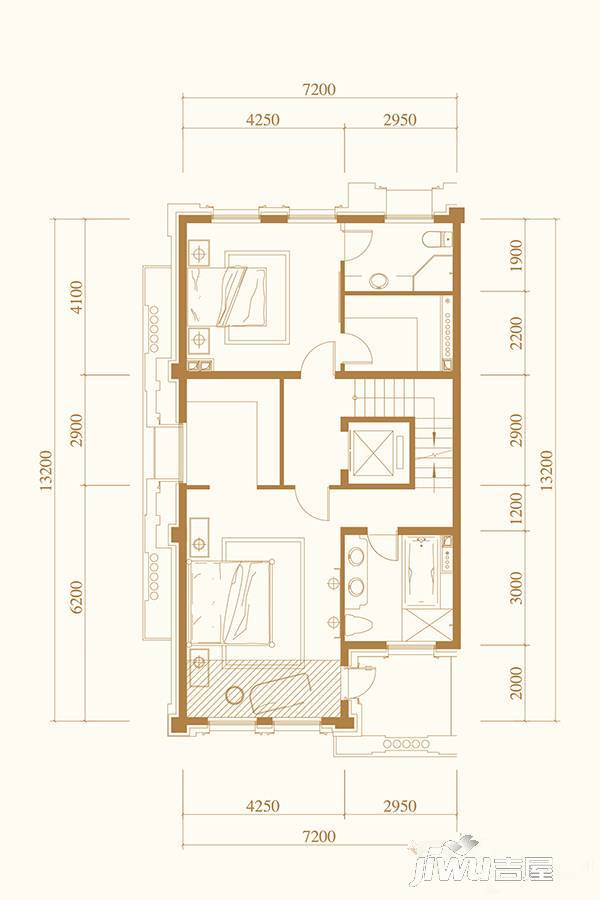 紫禁壹号院2室1厅2卫542㎡户型图