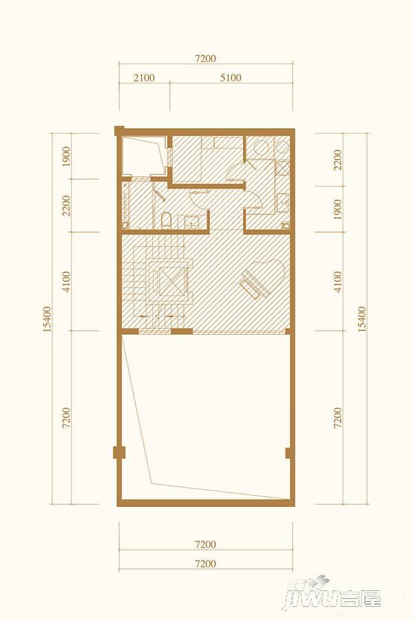 紫禁壹号院1室1厅1卫511㎡户型图