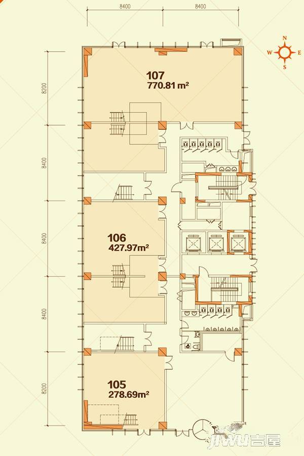 中建国际港1室1厅1卫770.8㎡户型图