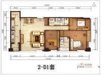 国瑞城3室2厅2卫182㎡户型图