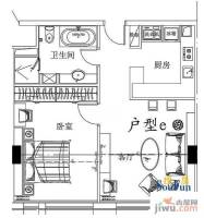 优筑1室1厅1卫户型图