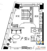 优筑1室1厅1卫户型图