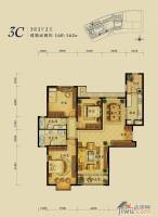 融科钧廷3室2厅2卫160㎡户型图