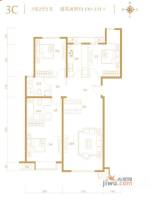 融科钧廷3室2厅2卫130㎡户型图