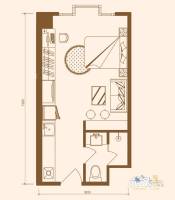 中基大厦1室1厅1卫34.2㎡户型图