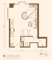 中基大厦1室1厅1卫46.1㎡户型图