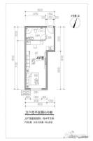 首创悦榕汇1室1厅1卫46㎡户型图