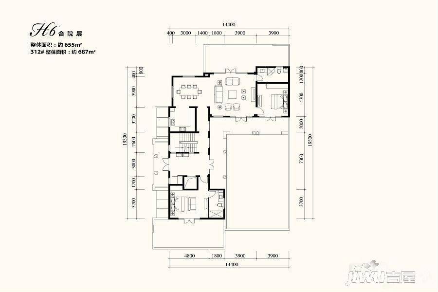 紫禁壹号院5室2厅4卫655㎡户型图