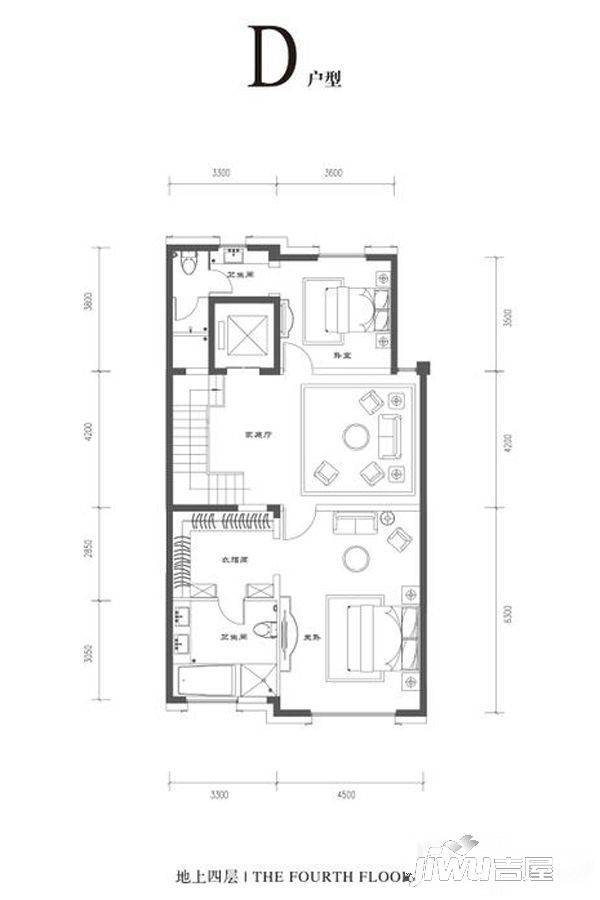 枫丹壹號3室4厅4卫220㎡户型图