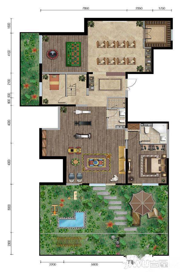 西宸原著4室3厅3卫420㎡户型图