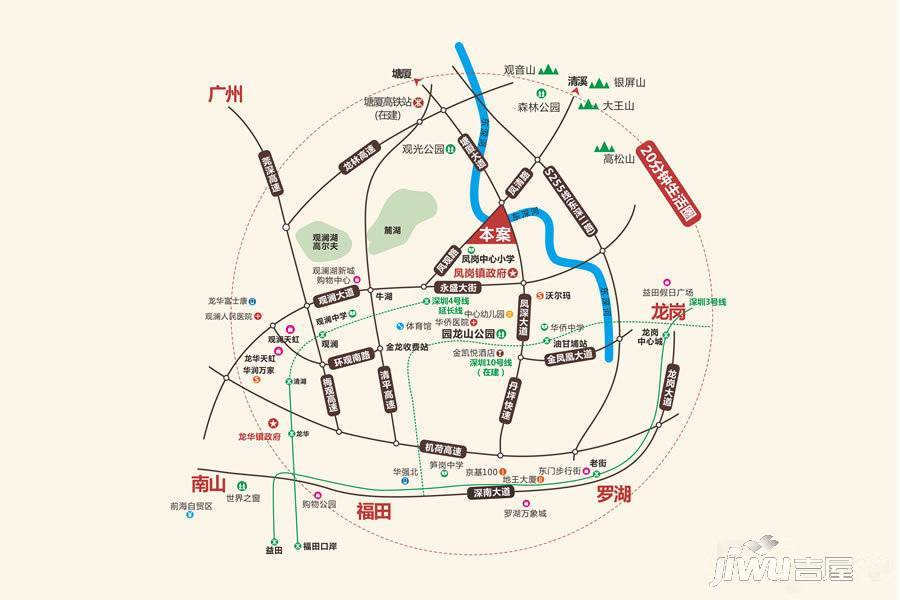 凤凰台位置交通图图片