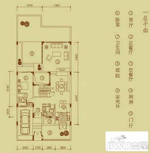 万科棠樾4室3厅3卫195㎡户型图