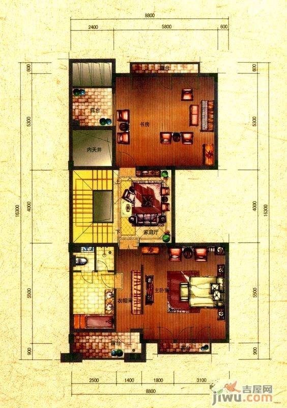 葡萄庄园4室3厅4卫285㎡户型图