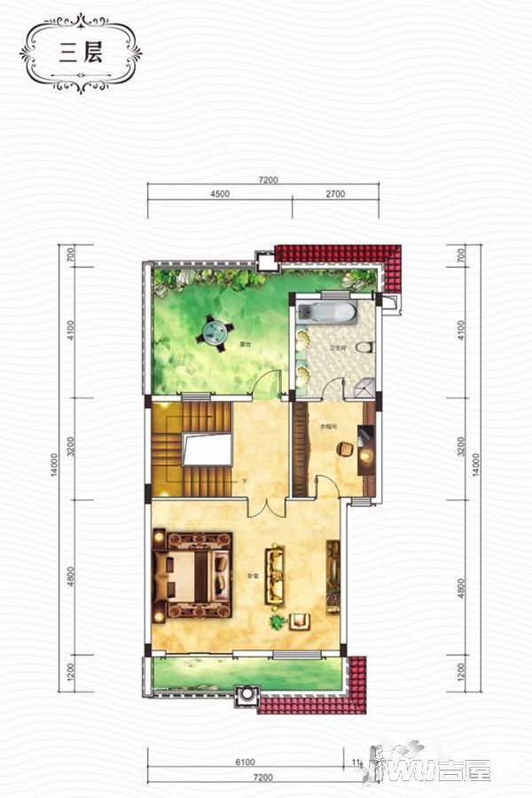 碧海云天海岸城4室4厅3卫252㎡户型图