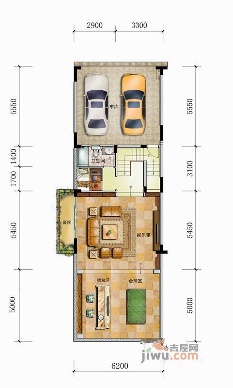 丰泰橡树溪谷4室3厅4卫223.9㎡户型图