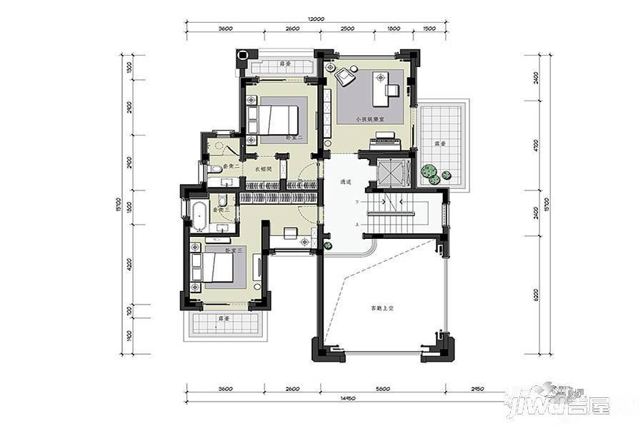 3号别墅普通住宅492㎡户型图