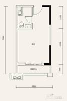 虎门碧桂园1室1厅1卫36㎡户型图