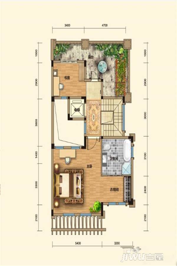 宏远帝庭山6室3厅7卫474㎡户型图