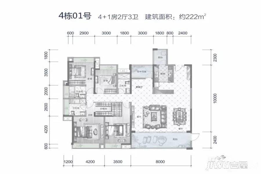 鼎峰源著
                                                            5房2厅3卫
