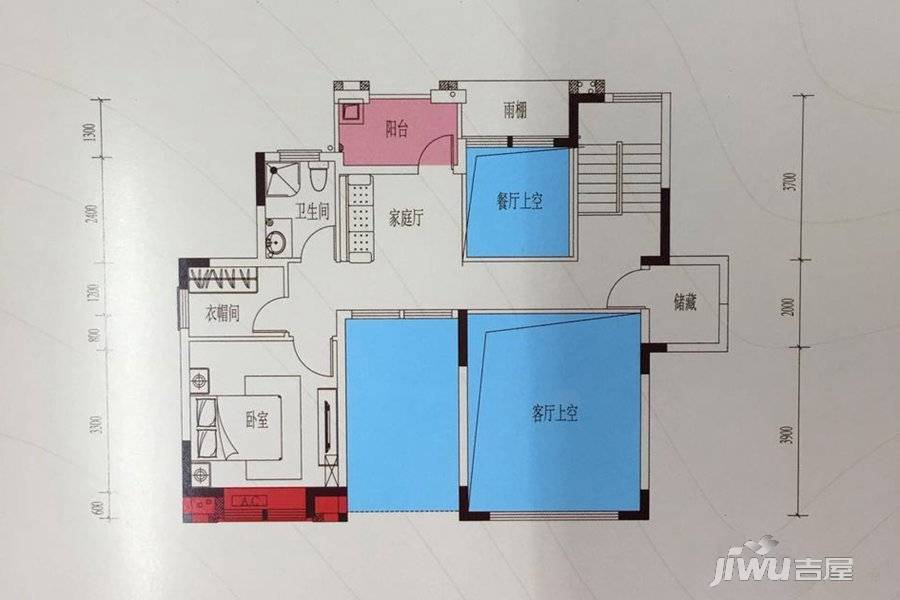 霖峰壹山境2室2厅3卫167.3㎡户型图