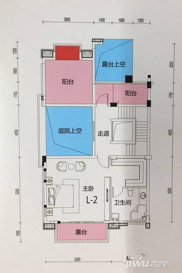 霖峰壹山境2室2厅3卫214.1㎡户型图