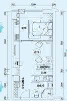 约克时代商铺1室1厅1卫57㎡户型图