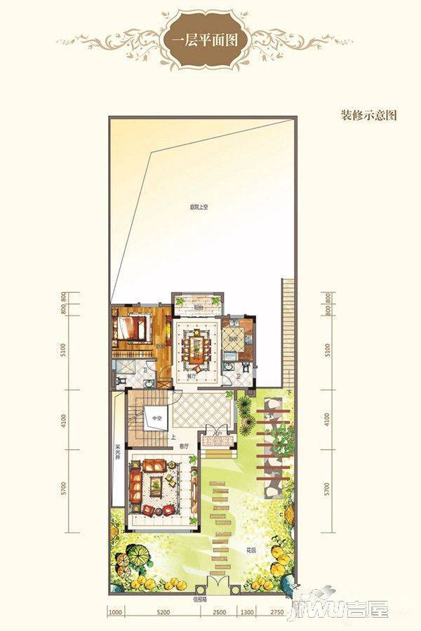 万科东新翡翠松湖5室2厅5卫182㎡户型图