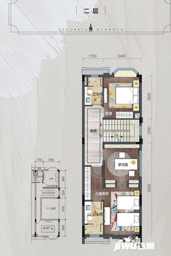 卓越维港璟颂5室2厅5卫167㎡户型图