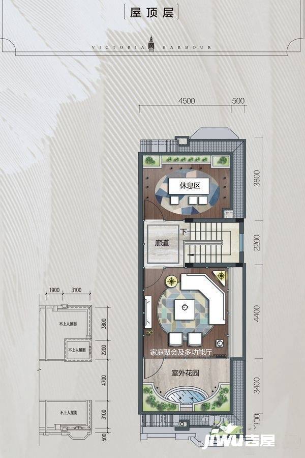 卓越维港璟颂4室2厅4卫168㎡户型图