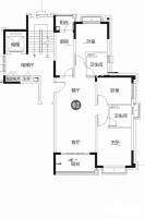 恒大江湾3室2厅2卫121㎡户型图