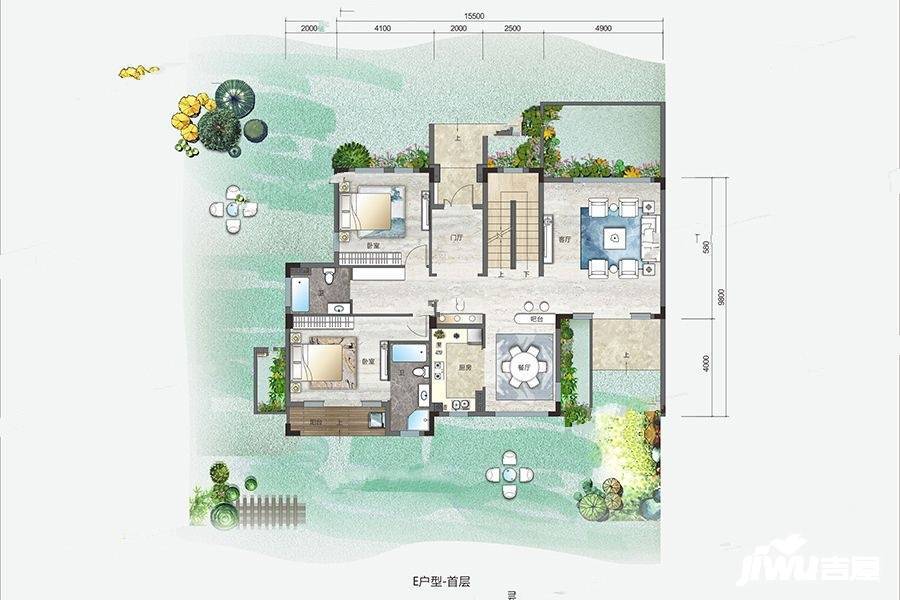 君荟庭5室2厅5卫260㎡户型图