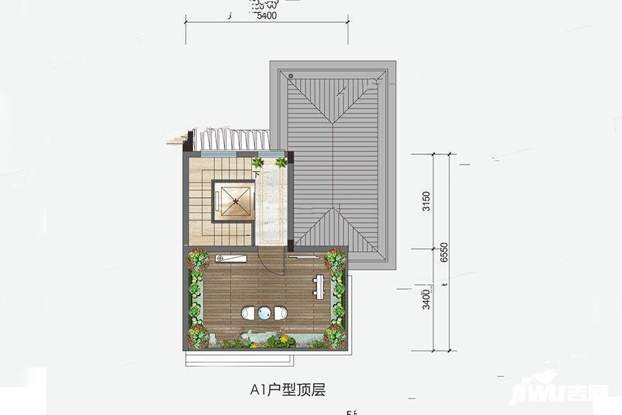 君荟庭3室2厅4卫167㎡户型图