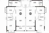 恒大江湾2室2厅1卫76㎡户型图