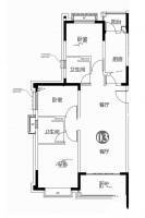 恒大江湾3室2厅1卫121㎡户型图