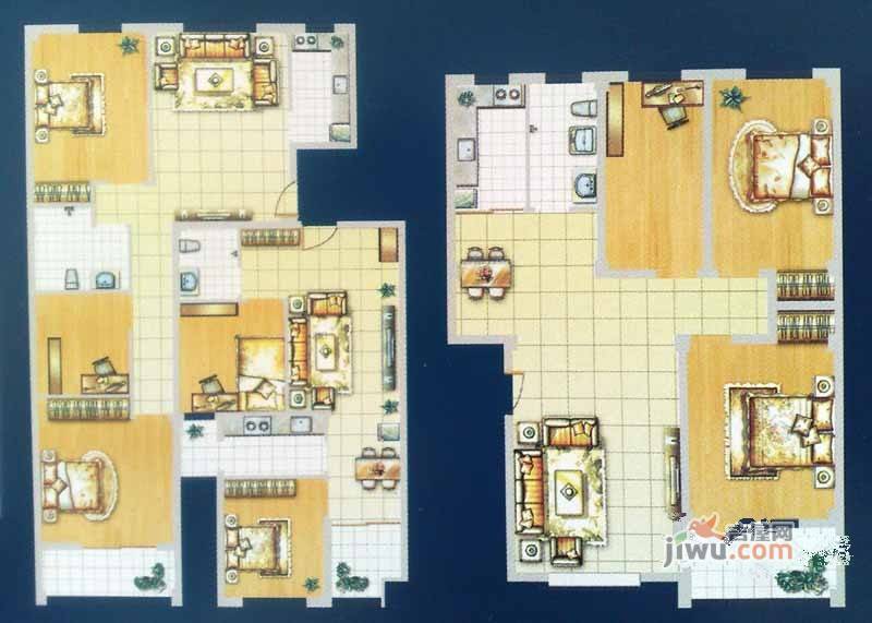 青年家园3室2厅1卫户型图