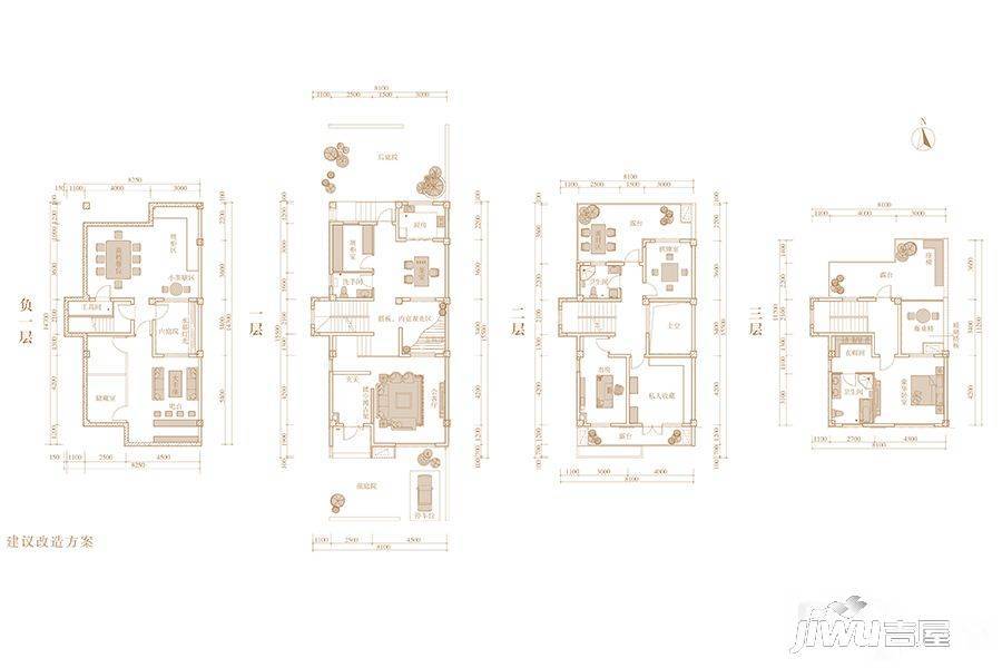 印象齐都3室2厅1卫322.4㎡户型图